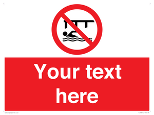 Custom Do not swim in the vicinity of piers